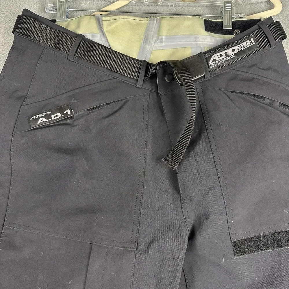 Aerostich AD-1 Pants Mens 36x34 Black Gore-Tex Motorcycle Cargo Waterproof Biker - Picture 2 of 14